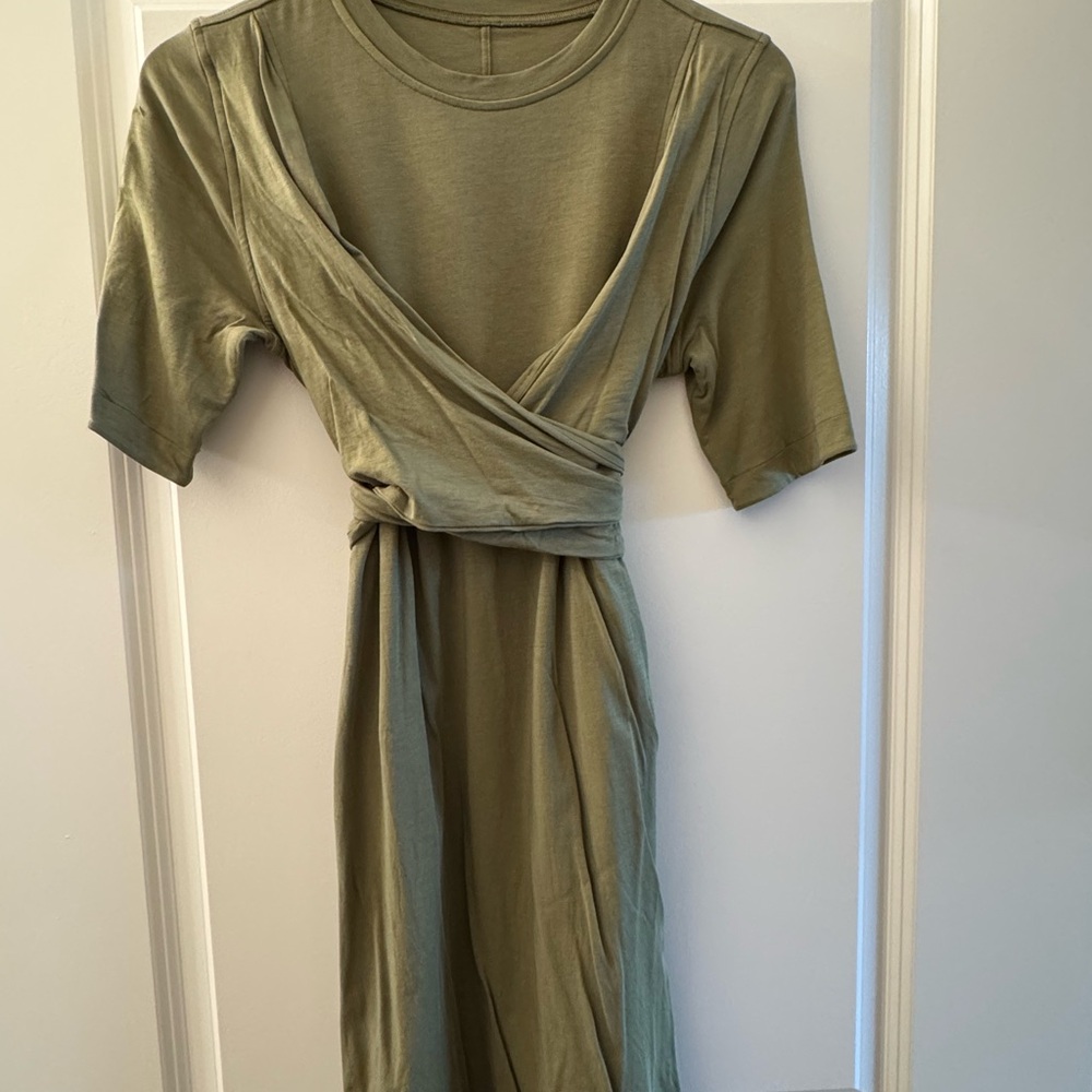 Lululemon Olive Green Wrap Dress